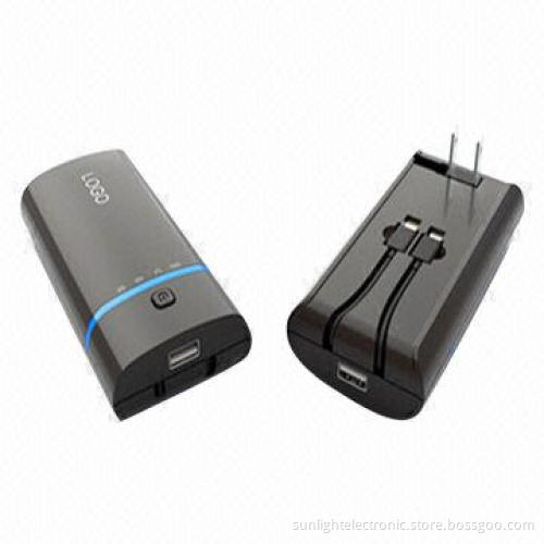 Power Banks with 5,200mAh Capacity and LED Indicator, Suitable for iPhone/iPad/Samsung/HTC and More